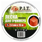 Леска PIT 2,4мм 15м квадрат картон