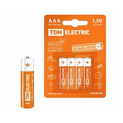 Батарейки TDM LR03 Alkaline BL4 (4шт./уп.)