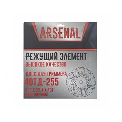 Нож для триммера ARSENAL 255х1,4х25,4мм 40 зуб ТД