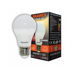 Лампа светодиод BRAWEX А60 груша 11Вт Е27 3000К