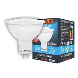 Лампа светодиод BRAWEX MR16 7Вт GU5.3 4000К