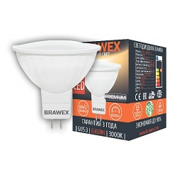 Лампа светодиод BRAWEX MR16 7Вт GU5.3 3000К